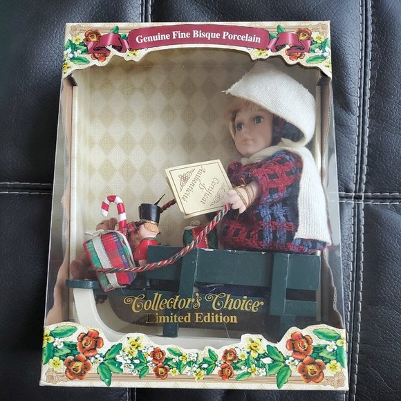 Collectors Choice - Child Sled and Toys Special Edition Collectible Doll New - Picture 1 of 6